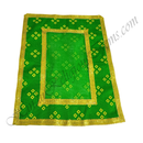 Chitraji Cotton Chofuli Bandhani Vastra with Double Border Golden Lace