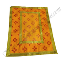 Chitraji Cotton Chofuli Bandhani Vastra with Double Border Golden Lace