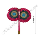 Premium Quality Satin Fan(Pankha) With Nang(Diamond) & Moti Design