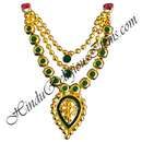 Golden Metal Meenakari Three Layer Mala