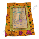 Chitraji Slub Cotton Kamal Talaiya Print Vastra With Golden Lace