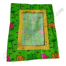 Chitraji Slub Cotton Kamal Talaiya Print Vastra With Golden Lace