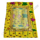Chitraji Slub Cotton Kamal Talaiya Print Vastra With Golden Lace