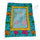 Chitraji Slub Cotton Kamal Talaiya Print Vastra With Golden Lace
