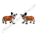Metal Meenakari painted  Khilona (Animal toys)