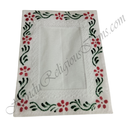 Chitraji Cotton Hand Printed Print Flower Design Vastra With Net Lace