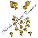 Premium Quality Golden Metal Mala Chitraji Mala Set With Heart Shape Pendent