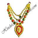 Golden Metal Meenakari Three Layer Mala