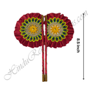 Premium Quality Satin Fan(Pankha) With Nang(Diamond) & Moti Design