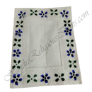 Chitraji Cotton Hand Printed Print Flower Design Vastra With Net Lace