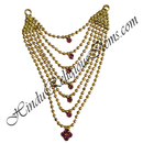 Premium Quality 7 Layer Golden Moti Mala With Flower Shape Nang(Diamond) Pendent