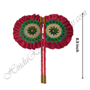Premium Quality Satin Fan(Pankha) With Nang(Diamond) & Moti Design
