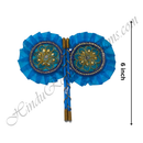 Premium Quality Net Fabric Fan(Pankha) With Golden Jhari Design & Nang(Diamond)