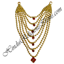 Premium Quality 7 Layer Golden Moti Mala With Flower Shape Nang(Diamond) Pendent