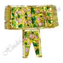 Lalan Satin Kamal Talaiya Print Chira Vastra with Golden Lace