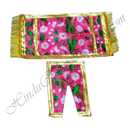 Lalan Satin Kamal Talaiya Print Chira Vastra with Golden Lace