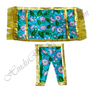Lalan Satin Kamal Talaiya Print Chira Vastra with Golden Lace