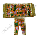 Lalan Satin Kamal Talaiya Print Chira Vastra with Golden Lace