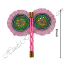 Premium Quality Net Fabric Fan(Pankha) With Golden Jhari Design & Nang(Diamond)