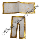 Lalan Cotton Vasanti / Chatna White Chira Vastra With Golden lace