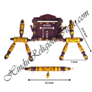 Decorative item with measurements on a white background