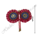 Premium Quality Net Fabric Fan(Pankha) With Golden Jhari Design & Nang(Diamond)