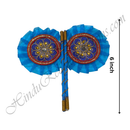 Premium Quality Net Fabric Fan(Pankha) With Golden Jhari Design & Nang(Diamond)