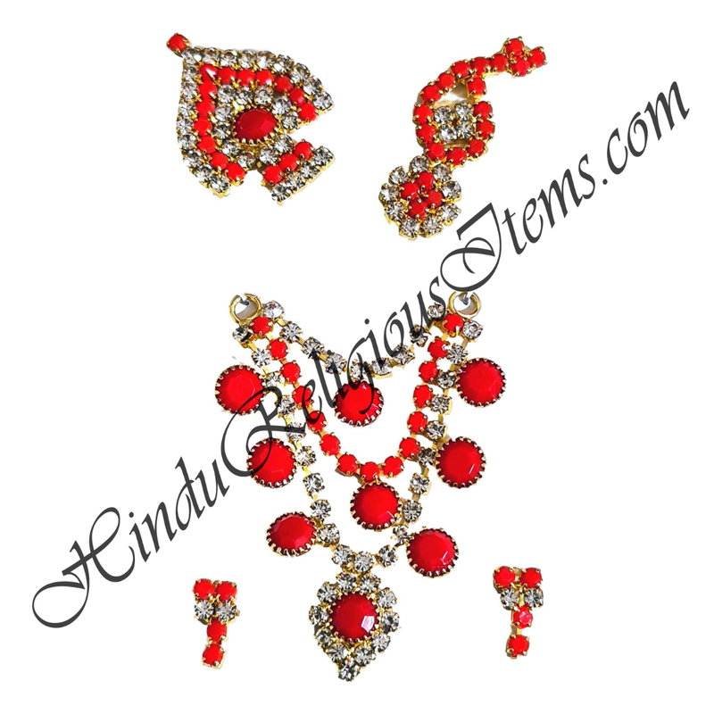 Premium Quality Nang(Diamond) Chitraji Mala Set With Munga Stone