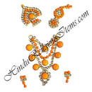 Premium Quality Nang(Diamond) Chitraji Mala Set With Munga Stone