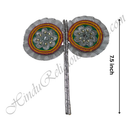 Premium Quality Silver Jhari Fan(Pankha) With Flower Design