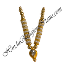 White Moti Mala With Leaf Shape Pendant