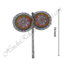 Premium Quality Silver Jhari Fan(Pankha) With Flower Design
