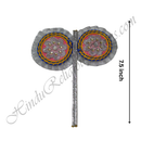 Premium Quality Silver Jhari Fan(Pankha) With Flower Design