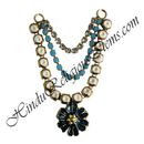 Premium Quality Pearl & Crystal Mala With Flower Shape Pendant