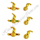 Premium Quality Golden Metal Meenakari Sheeshful & Shirpeach Set