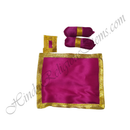 Satin Rajai Set With Golden Jhari Lace