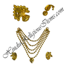 Premium Quality Five Layer Golden Moti Mala Set