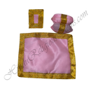 Satin Rajai Set With Golden Jhari Lace