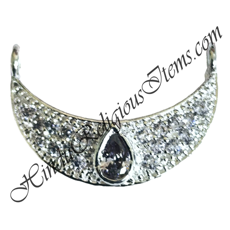 Premium Quality Silver Metal Haas With AD Nang(Diamond)