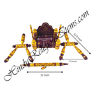 Decorative item with measurements on a white background