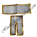 Lalan Cotton Vasanti / Chatna White Chira Vastra With Golden lace