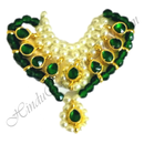 Premium quality white Moti Haas Mala with Kundan Choki for Shringar of Shri Thakorji