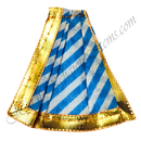 Light Blue with White Chitraji Cotton Leheriya Taniya with golden lace