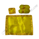 Satin Rajai Set With Golden Jhari Lace