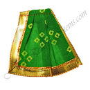 Chitraji Cotton Chofuli Bandhani Taniya with golden lace - Green