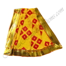 Chitraji Cotton Chofuli Bandhani Taniya with golden lace - Light Orange