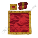 Satin Rajai Set With Golden Jhari Lace