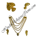 Premium Quality Five Layer Golden Moti Mala Set