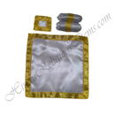 Satin Rajai Set With Golden Jhari Lace