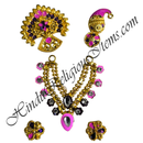 Premium Quality Golden Metal Meenakari Mala Set